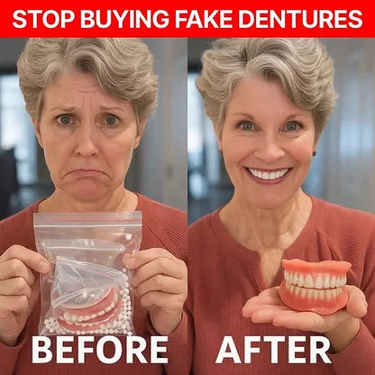 🔥🔥🔥Ends Today: 70% OFF!🦷DarkFairy™ Custom-Fit Full Functional Dentures Make you more confident