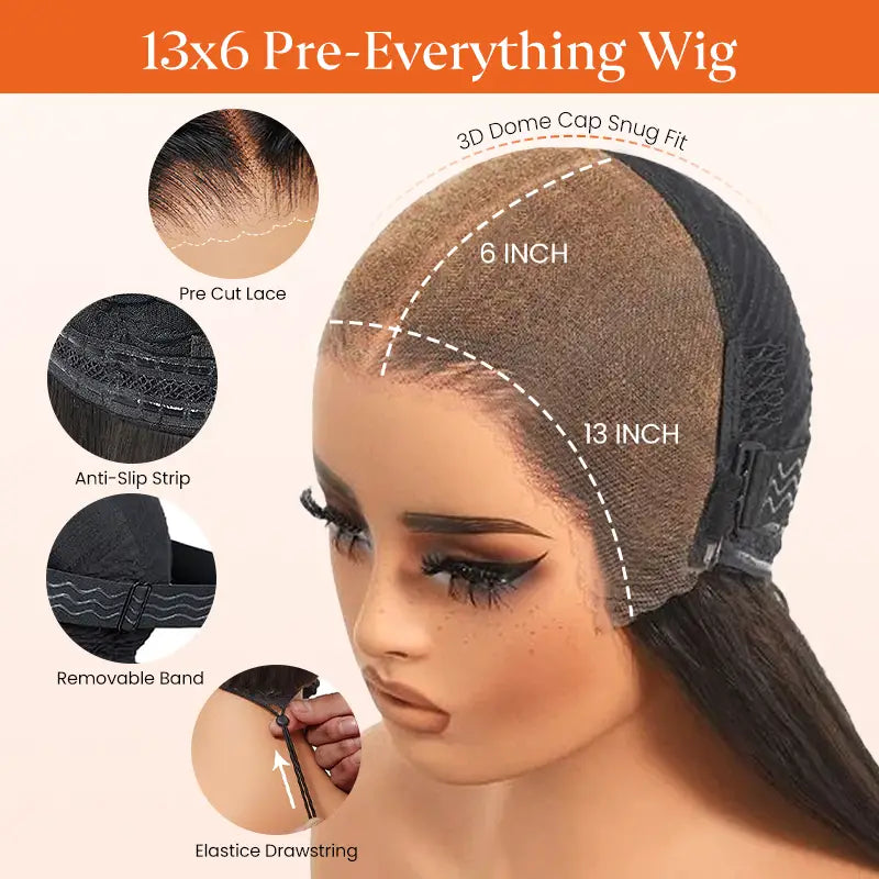 13×6 Glueless Burmese Curly Lace Wig – Pre-Cut Lace, Beginner Friendly, 200% Density