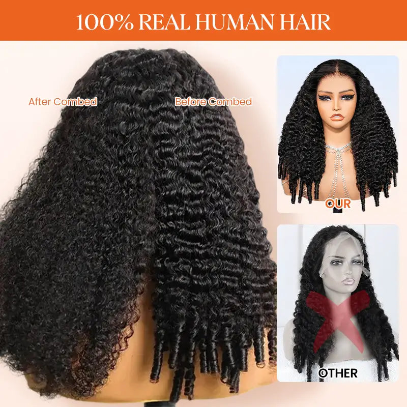 13×6 Glueless Burmese Curly Lace Wig – Pre-Cut Lace, Beginner Friendly, 200% Density