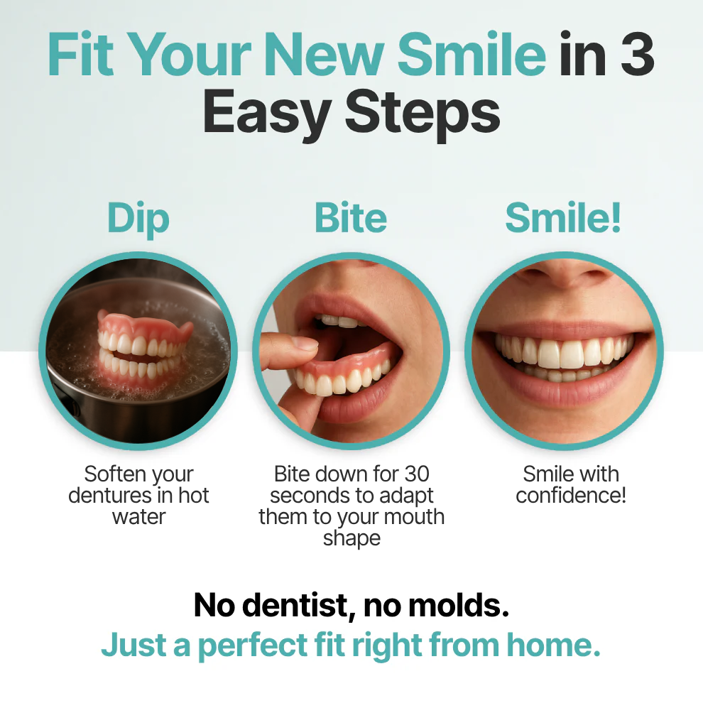 🔥🔥🔥Ends Today: 70% OFF!🦷DarkFairy™ Custom-Fit Full Functional Dentures Make you more confident