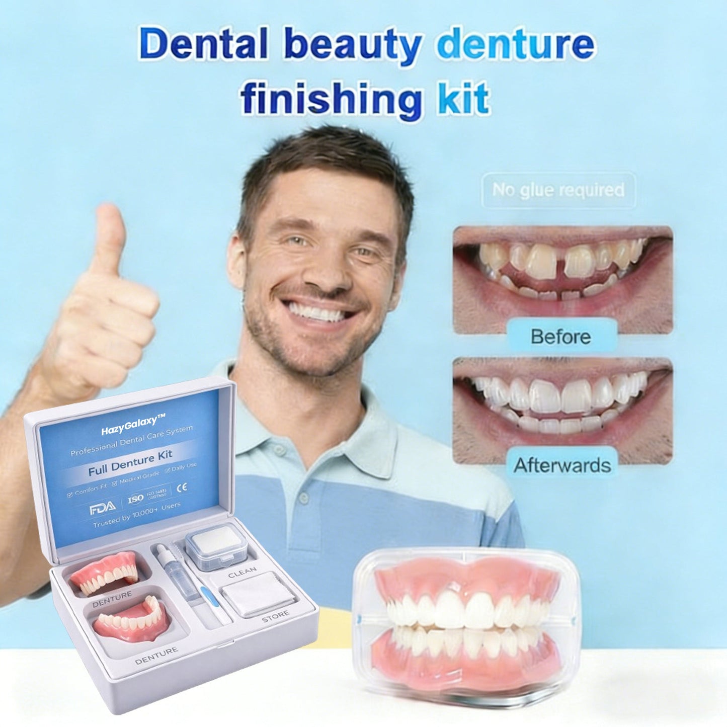 🦷 HazyGalaxy™ Custom-Fit Dentures ⏰ ENDS TODAY   70% OFF | Smile with Confidence