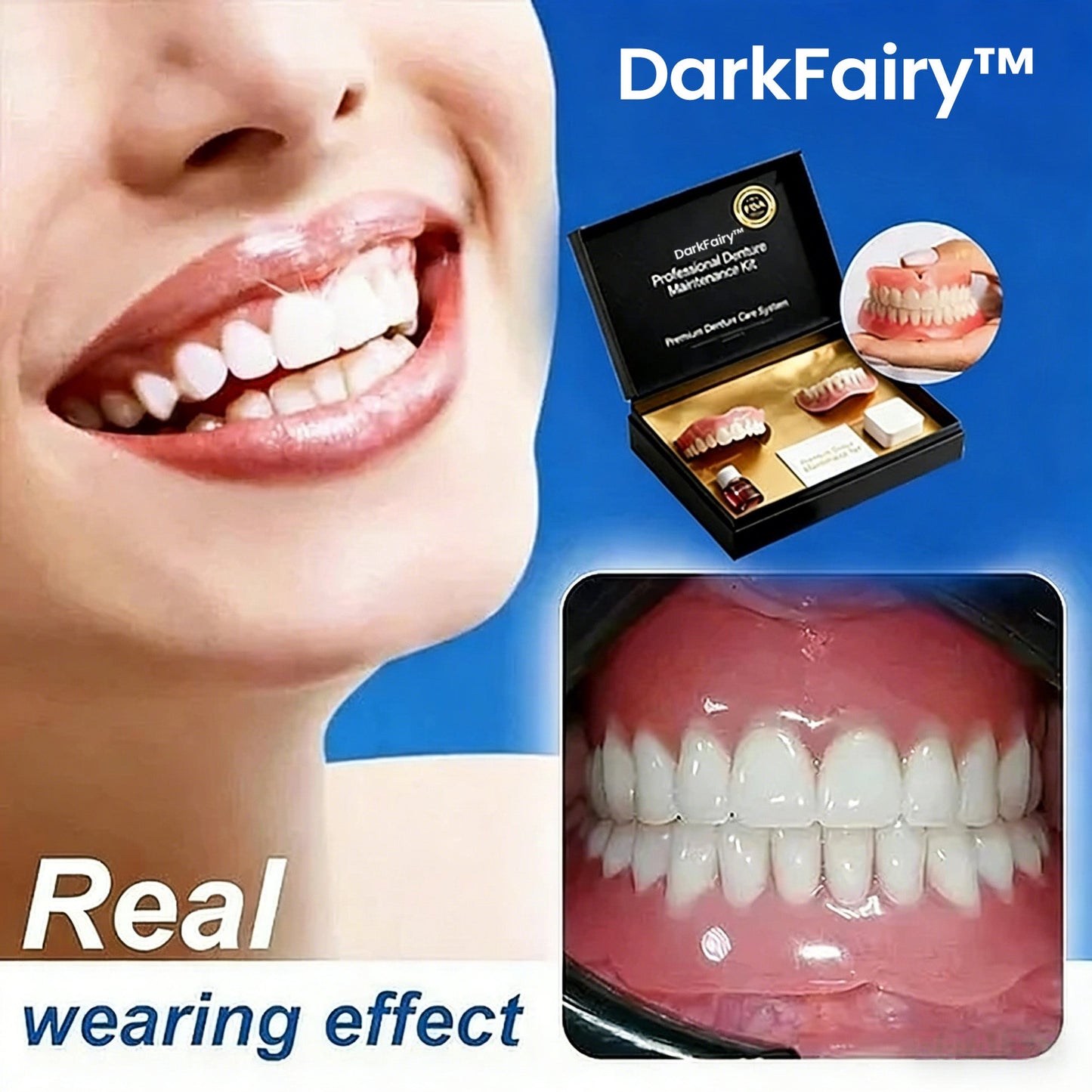 🔥🔥🔥Ends Today: 70% OFF!🦷DarkFairy™ Custom-Fit Full Functional Dentures Make you more confident