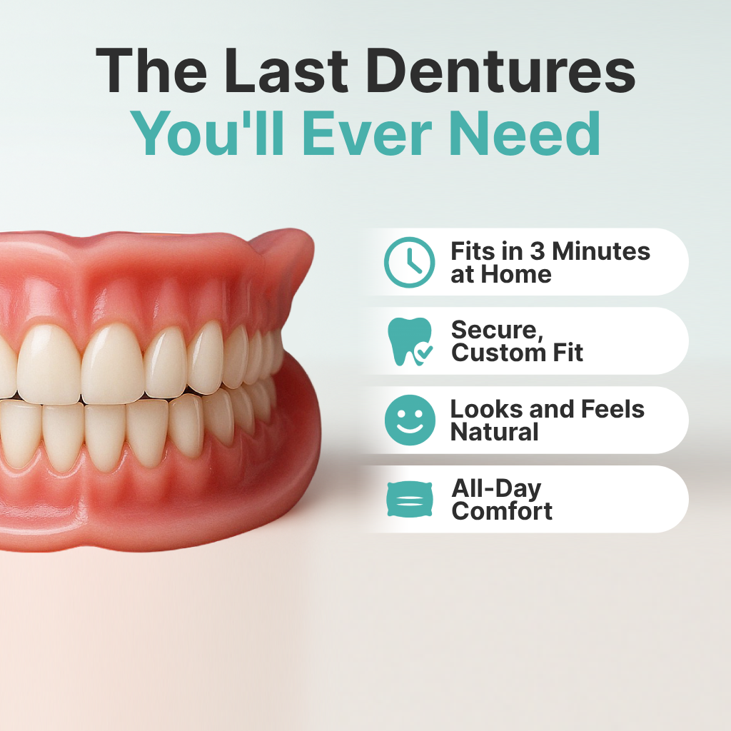 🔥🔥🔥Ends Today: 70% OFF!🦷DarkFairy™ Custom-Fit Full Functional Dentures Make you more confident