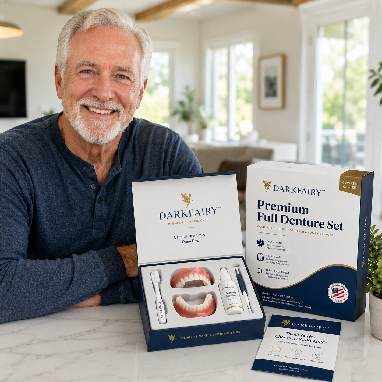 🔥Ends Today: 70% OFF!🦷HazyGalaxy™ Custom-Fit Full Functional Dentures Make you more confident